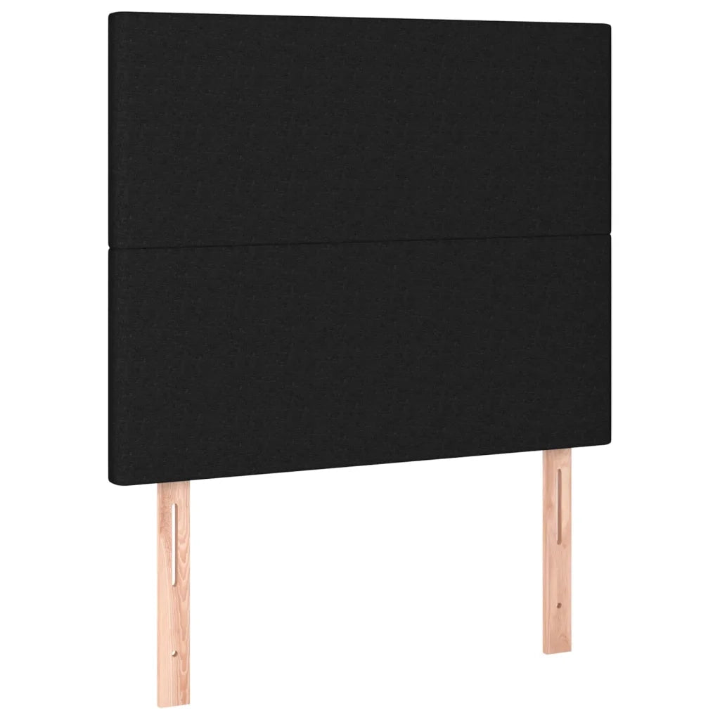 Testiera | Testata Nera 80x5x118/128 cm Tessuto