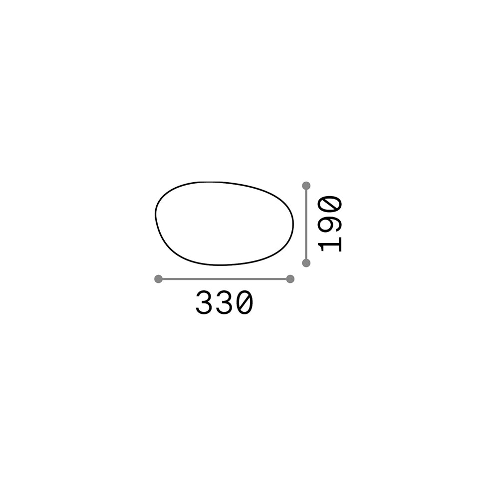 Piantana Moderna Sasso Materie Plastiche Bianco 1 Luce E27 D33Cm