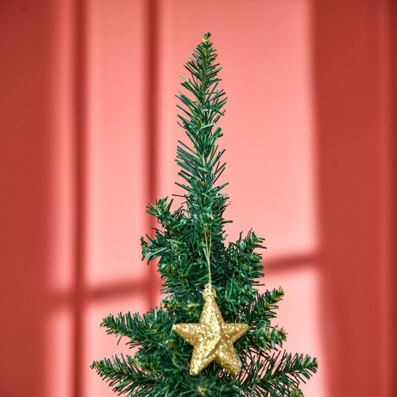 Albero di Natale artificiale verde 180 cm con 390 punte e supporto; struttura smontabile per interni