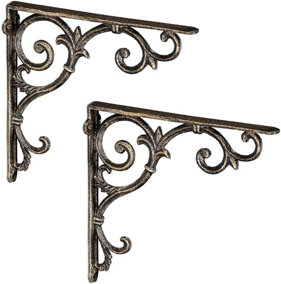 Set di sosteggi per tavolo in ghisa e bronzo
