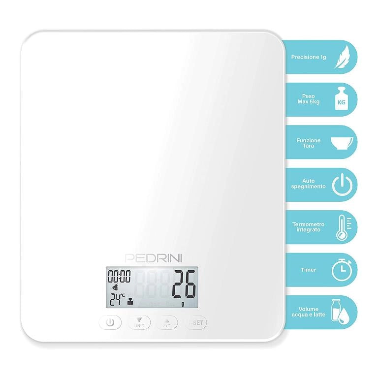 Bilancia da Cucina Digitale Lillo Max 5 kg div. 1 g Pedrini