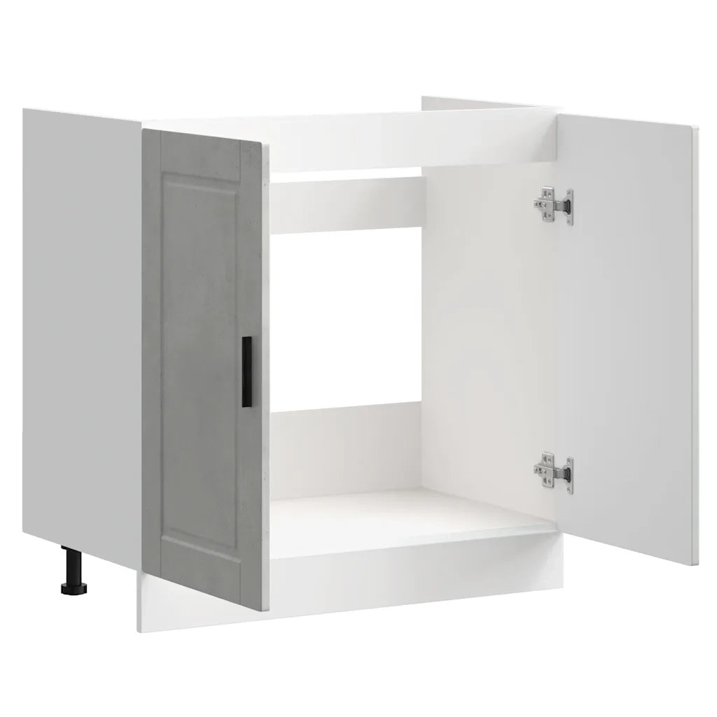 Pensile da cucina | Mobile base lavello Porto Grigio Cemento 80x46x81,5 cm