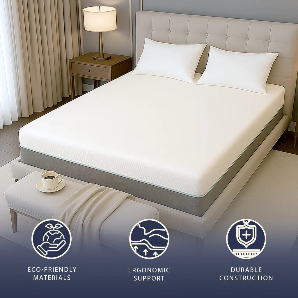Materasso 160x190 in Memory Foam e Molle Insacchettate | Altezza 25 cm | Tecnologia Breeze | Traspirante, Anallergico e Sfoderabile