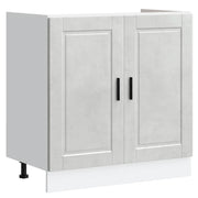 Pensile da cucina | Mobile base lavello Porto Grigio Cemento 80x46x81,5 cm