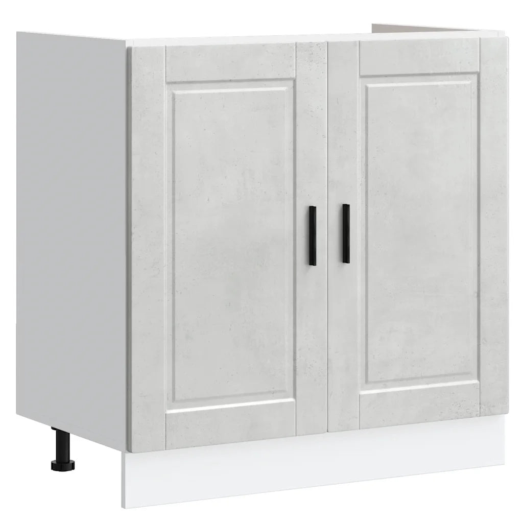 Pensile da cucina | Mobile base lavello Porto Grigio Cemento 80x46x81,5 cm