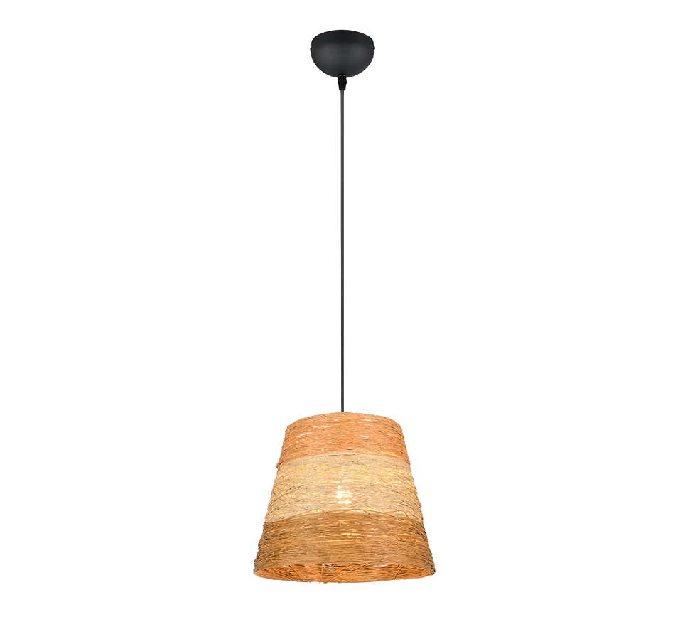 Lampada a sospensione, fibre naturali, 3 tonalità, D 25 cm, Joeline