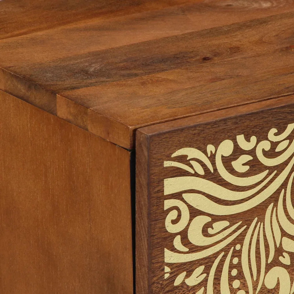 Comodino | Armadio da Notte | Mobiletto da notte con porta Marrone miele 40 x 33 x 46 cm