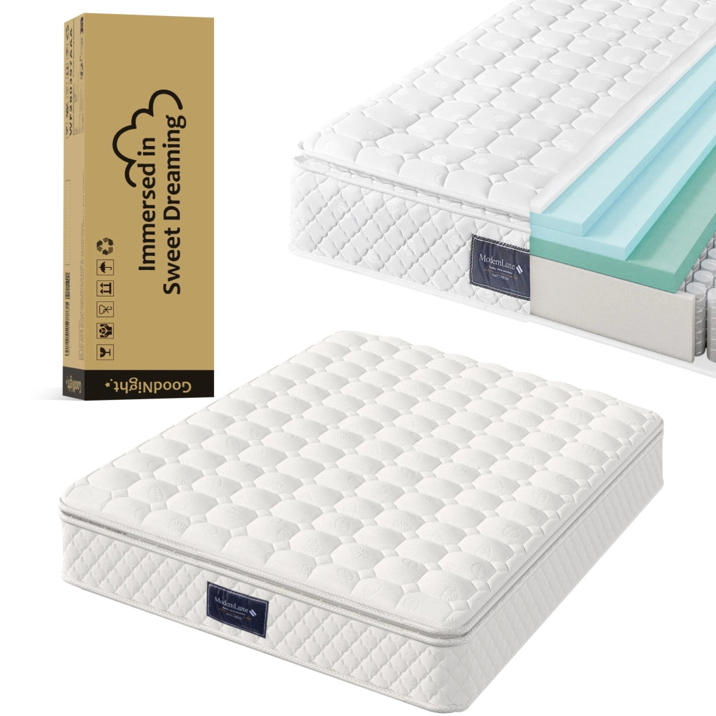 Letto matrimoniale 140x200 cm con materasso; LED 360°; USB e Type-C; vano contenitore idraulico; lino grigio