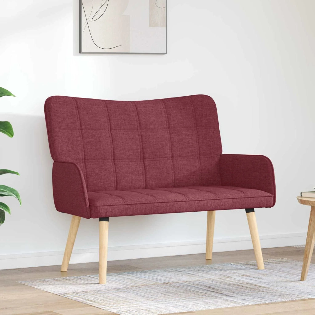 Sofa a Due Posti Rosso vino 115 x 61 x 87 cm Tessuto 42028894