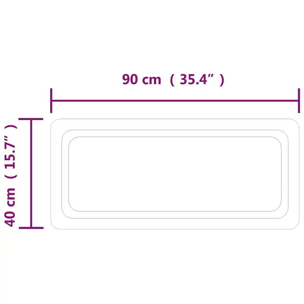 Specchio da Bagno | Specchio decorativo con Luci LED 90x40 cm