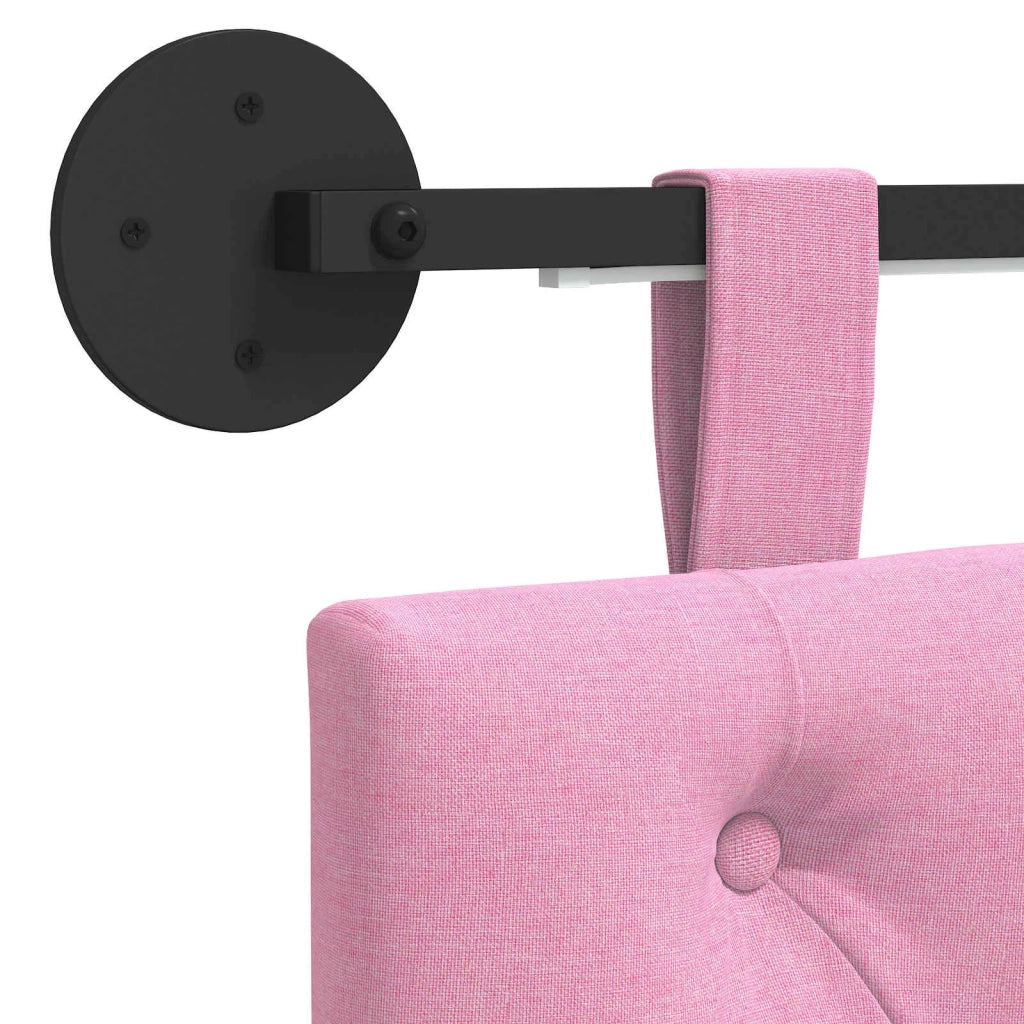 Testiera | Testata sospesa Con luce LED Rosa Tessuto