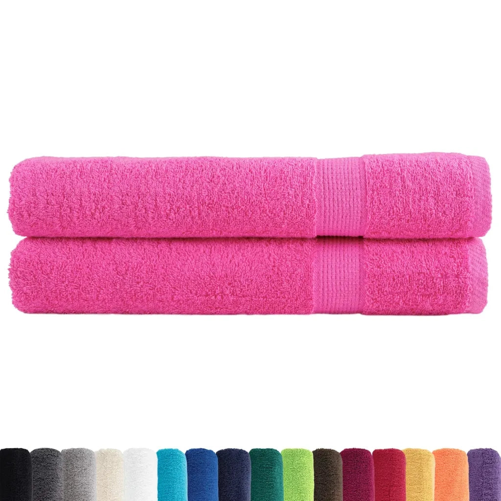 Asciugamani per Sauna SOLUND 2 pz Rosa 80x200 cm 600 g/m² 137530