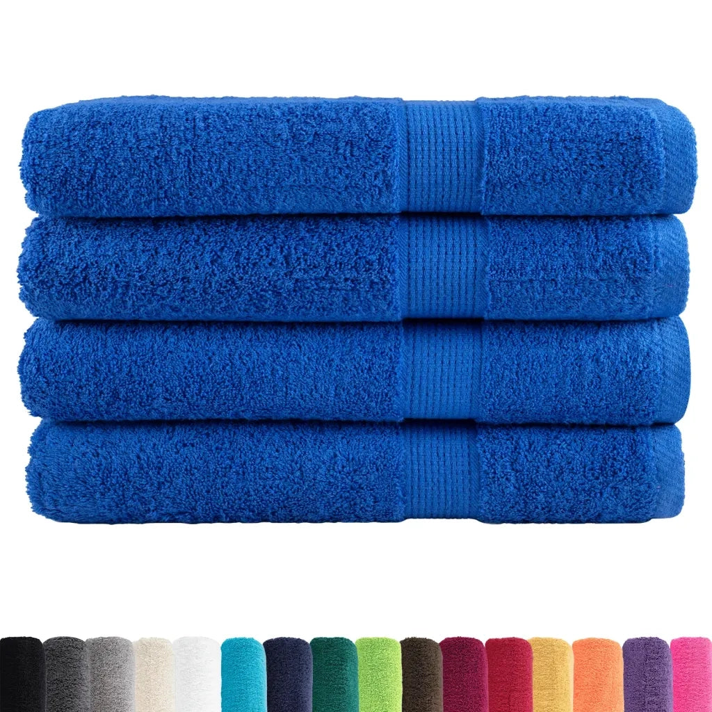 Asciugamani per sauna Premium SOLUND 4 pezzi Blu 80x200 cm 600 g/m2