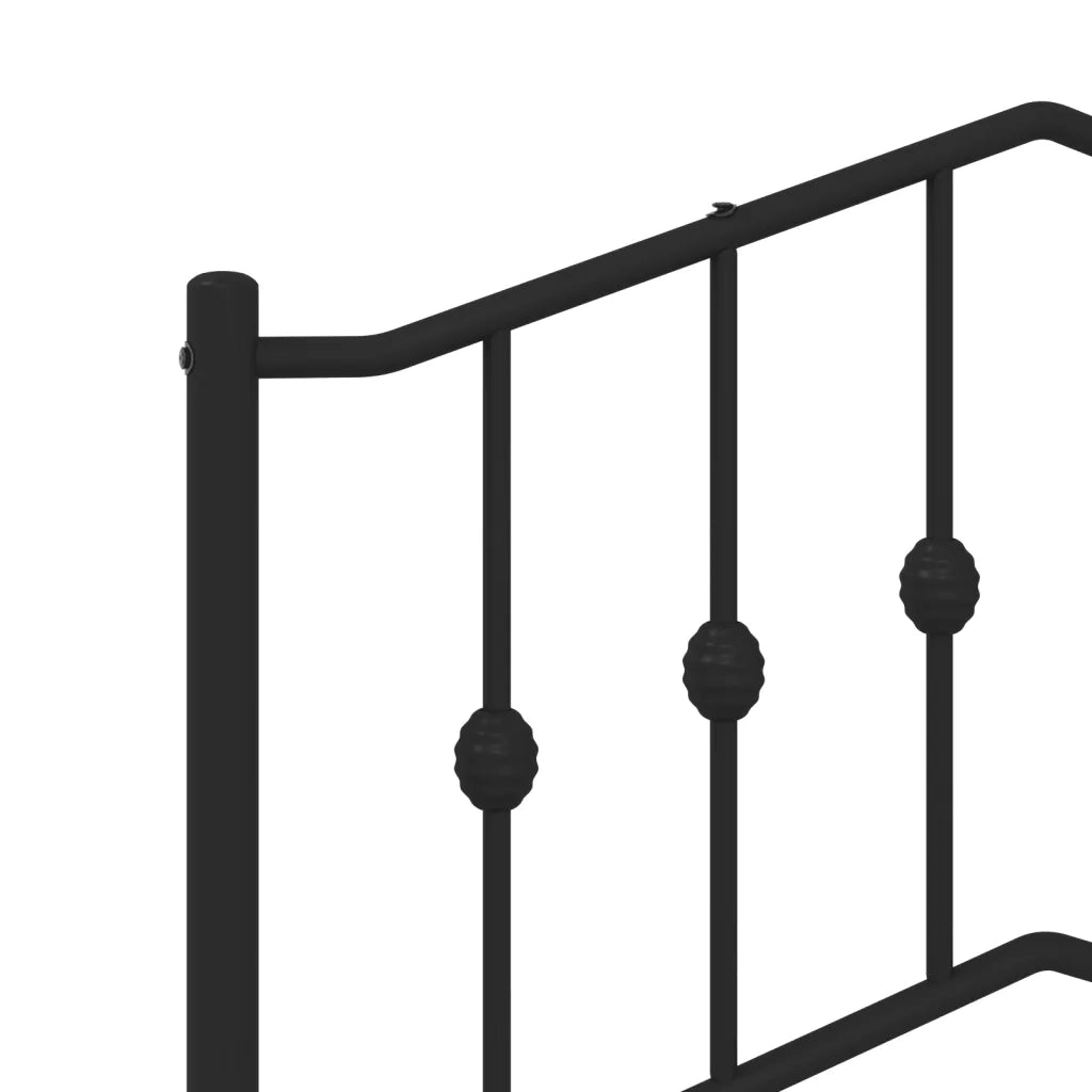 Testiera di Ricambio in Metallo Nero 200 cm 373827