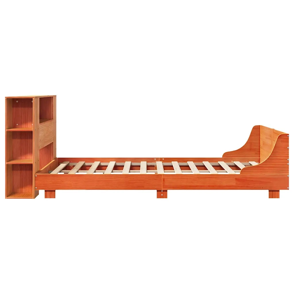 Giroletto senza Materasso Marrone Cera 150x200 cm Legno di Pino 3323649
