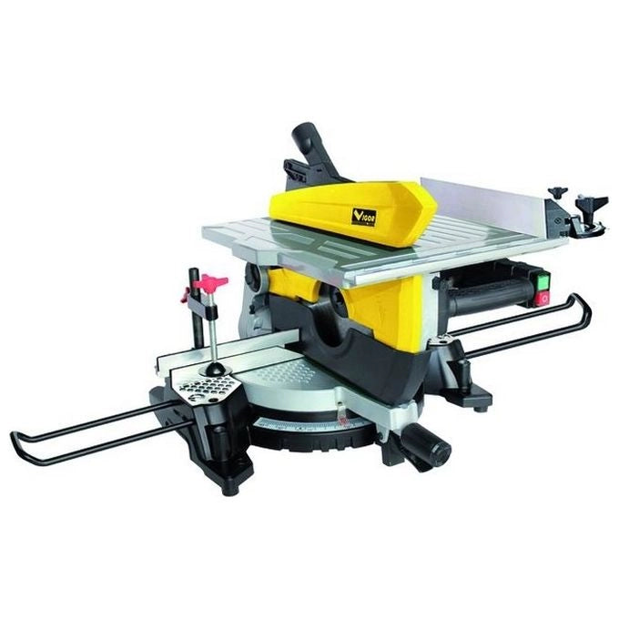 Vigor 9031010 VTR-305B Troncatrice Combinata 2000 W Lama 305 mm 36 Denti Possibilita' Taglio in Piano colore Nero