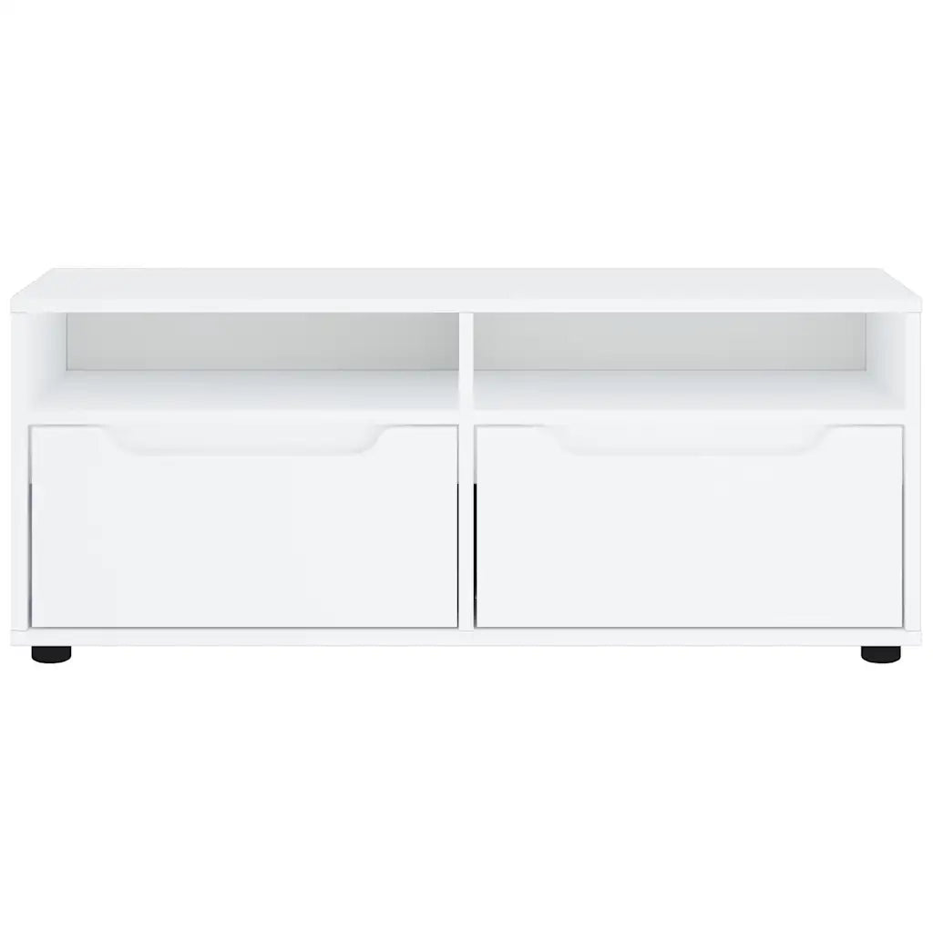 Mobile TV | Armadietto TV | Mobile Porta TV VISNES Bianco 100x40x38 cm in Legno Multistrato
