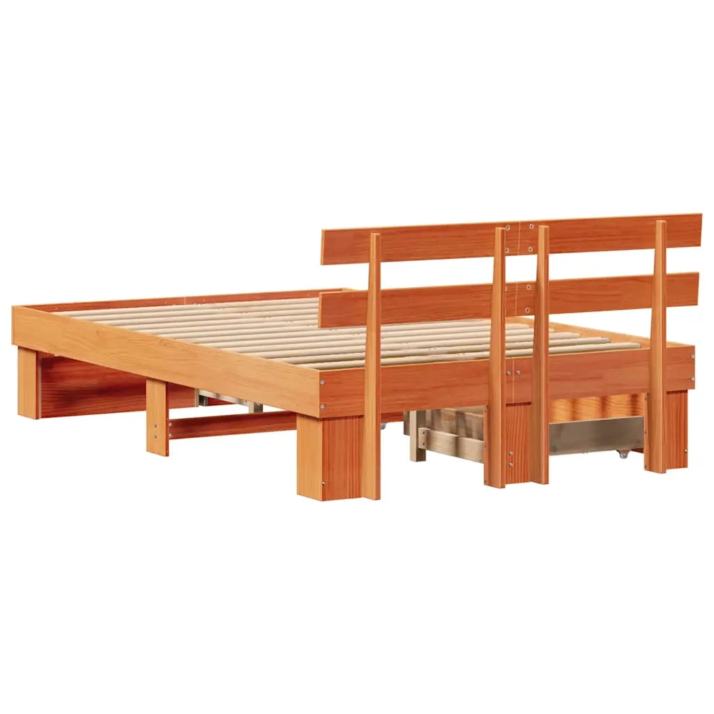 Struttura del letto Marrone cerato 120 x 190 cm Pino massello 3382288