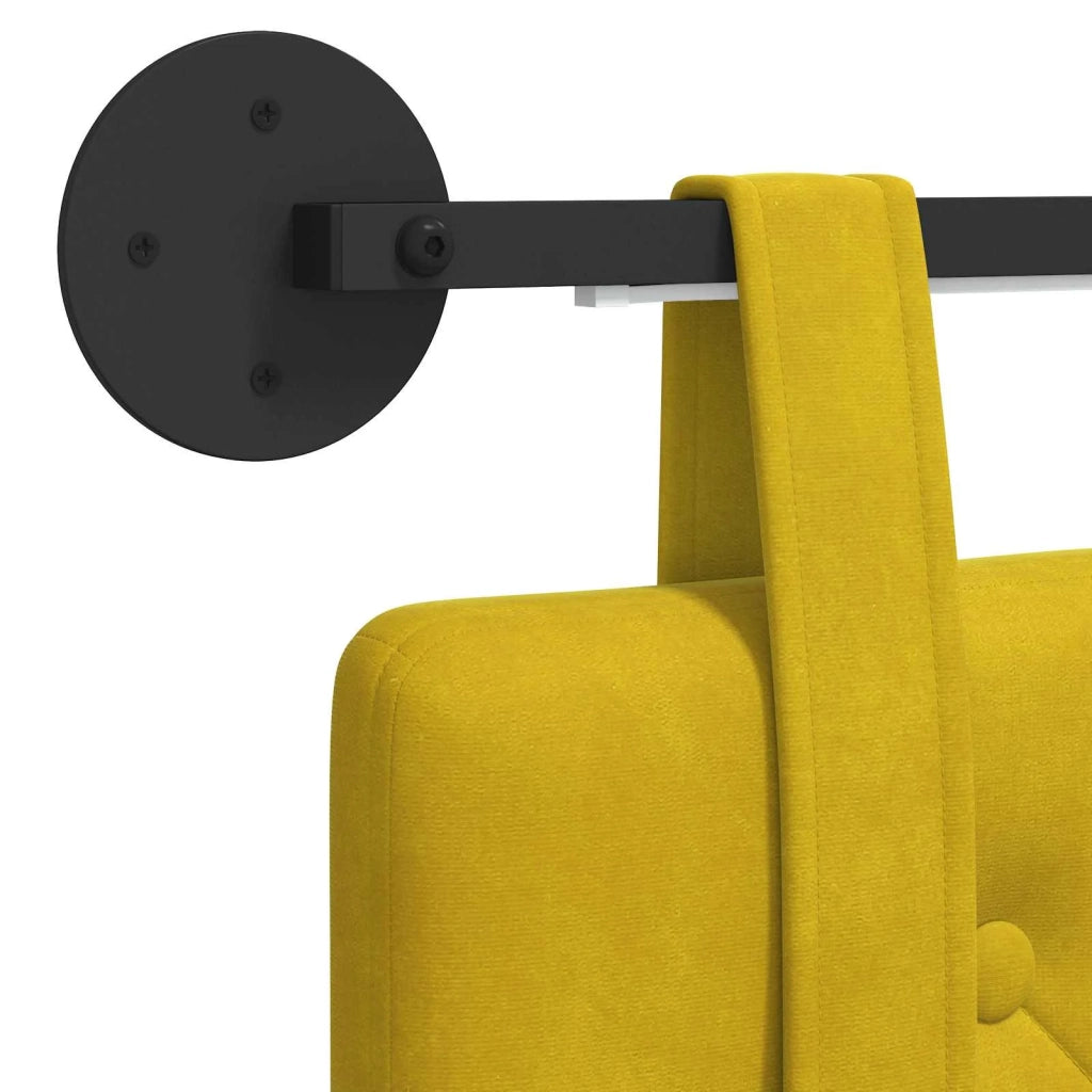 Testiera | Testata sospesa Con luce LED Giallo Velluto