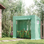 Serra a tunnel verde con porta, 200 x 76 x 168 cm