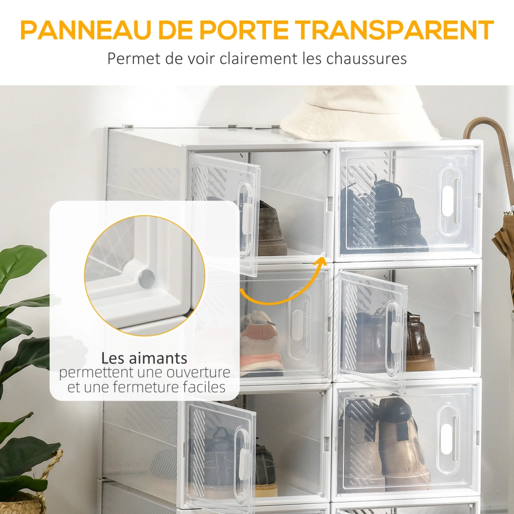Armadio modulare 8 cubi ¨C zephmum ¨C bianco e trasparente