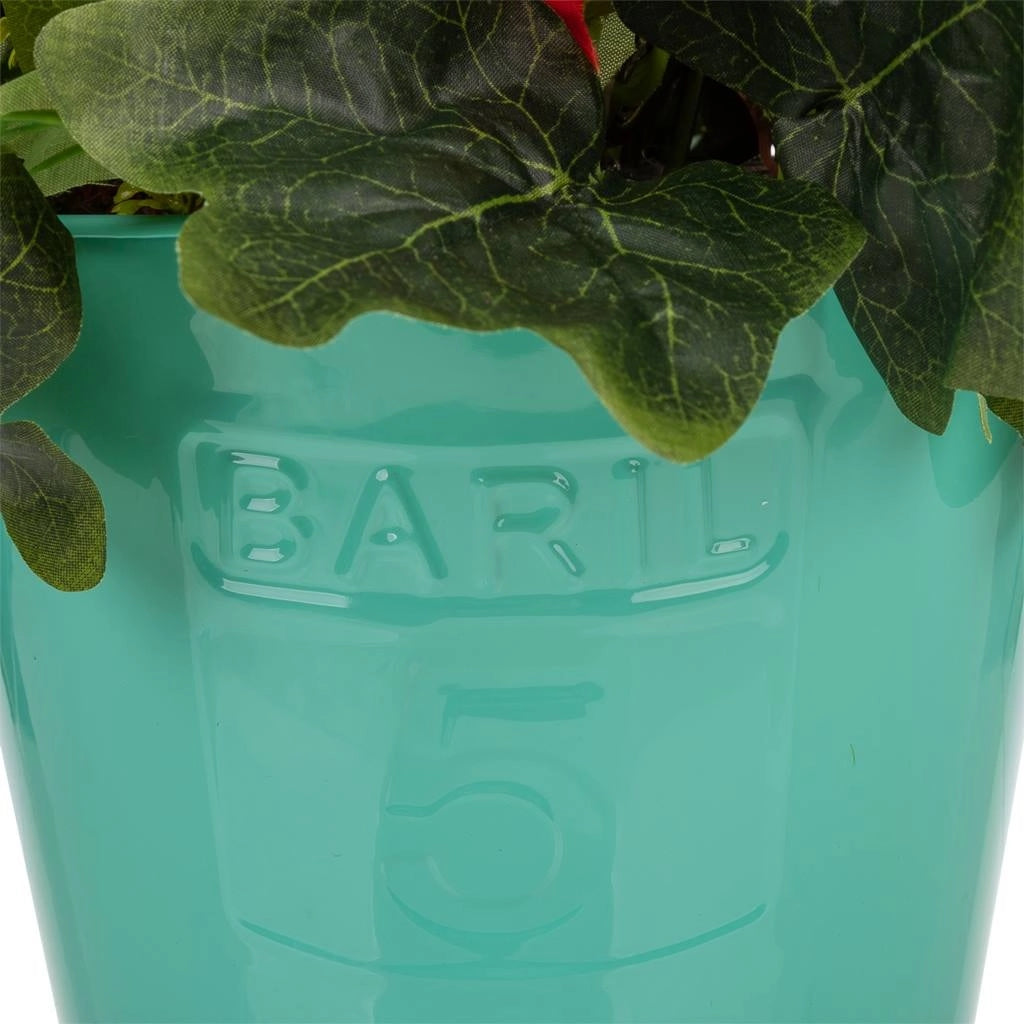 Vaso con fiore artificiale 18x18x37h