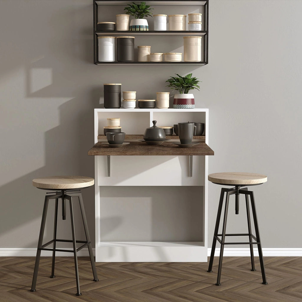Tavolo da pranzo pieghevole in legno "Bracked" - 70 x 15 x 96 cm - Beige