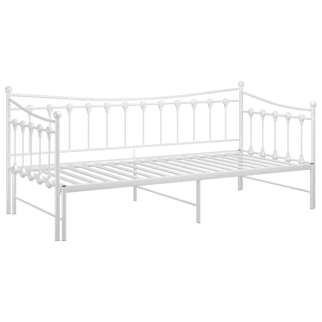 Telaio Divano Letto Estraibile Bianco in Metallo 90x200 cm