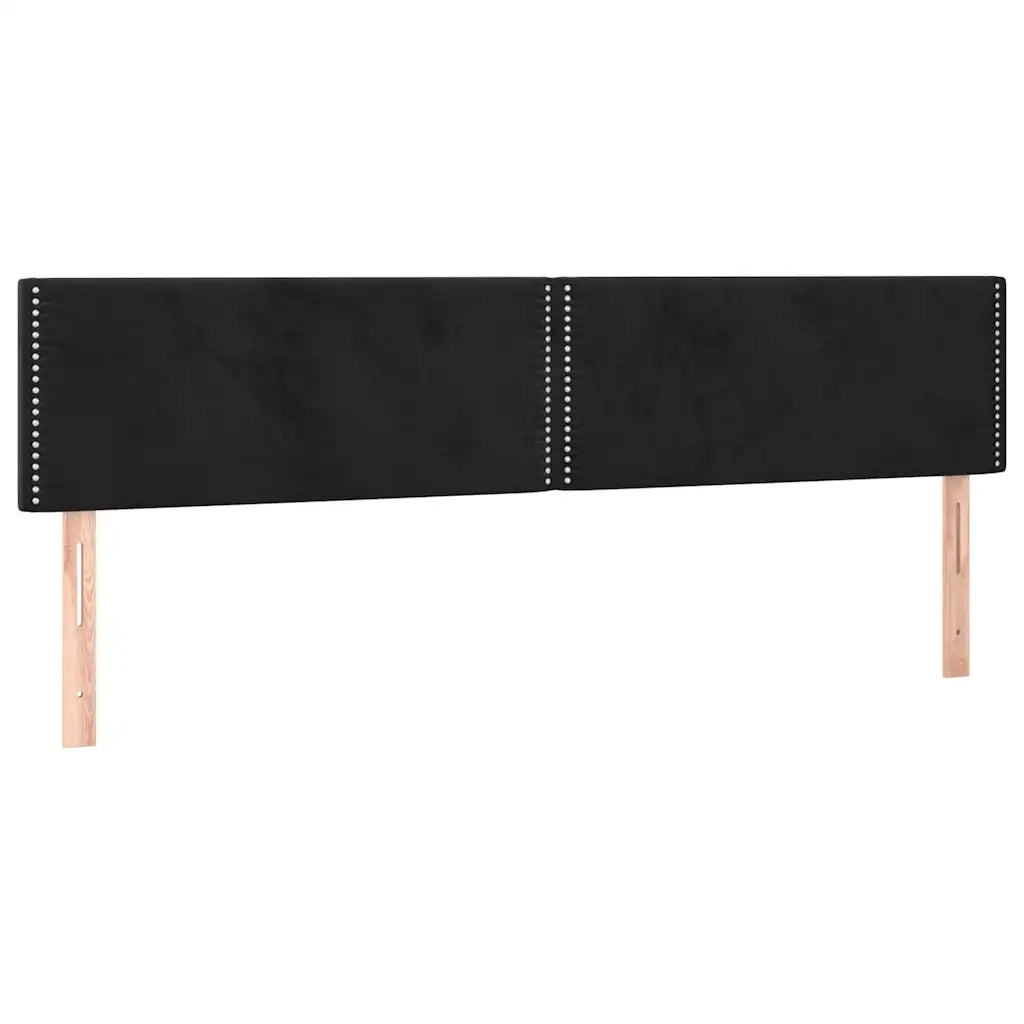 Letto a Molle con Materasso e LED Nero 180x200 cm in Velluto 3134359