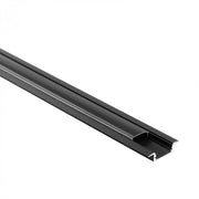 Profilo incasso P02 2m nero diffusore nero Ecolight
