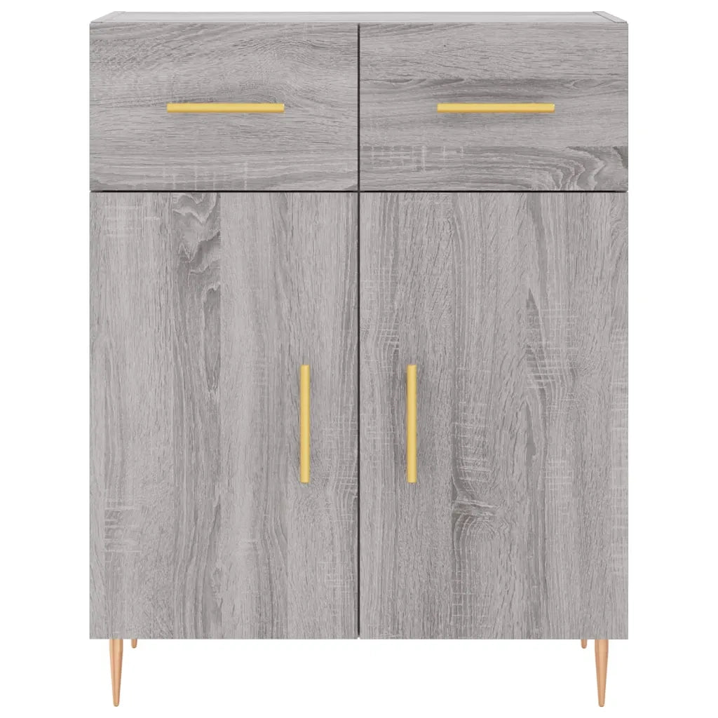 Credenza | Madia | Buffet da pranzo | Armadio da pranzo Grigio Sonoma 69,5x34x180 cm in Legno Multistrato