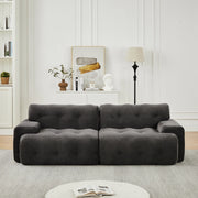 Divano 2 Posti Cloud con Braccioli Larghi e Bottoni ¨C MINIMAL ¨C Grigio