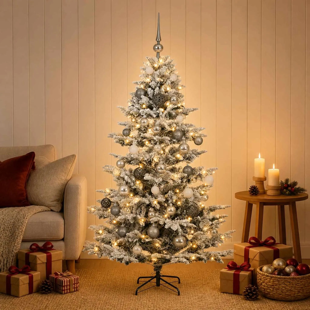 Albero di Natale artificiale con palline 150 cm 150 LED 3466150