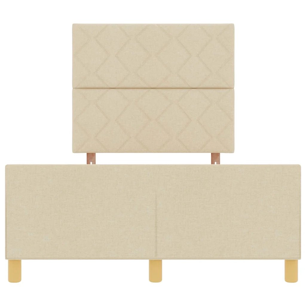 Struttura del letto con testiera Crema 120 x 200 cm Tessuto 3344800
