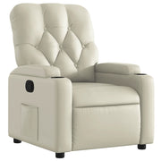 Poltrona | Sedia Relax Reclinabile Crema in Similpelle