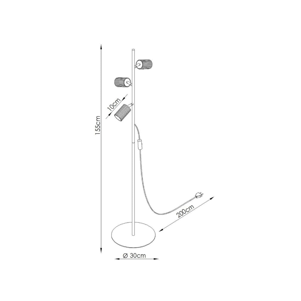 Lampada da terra KARBON 3 beige