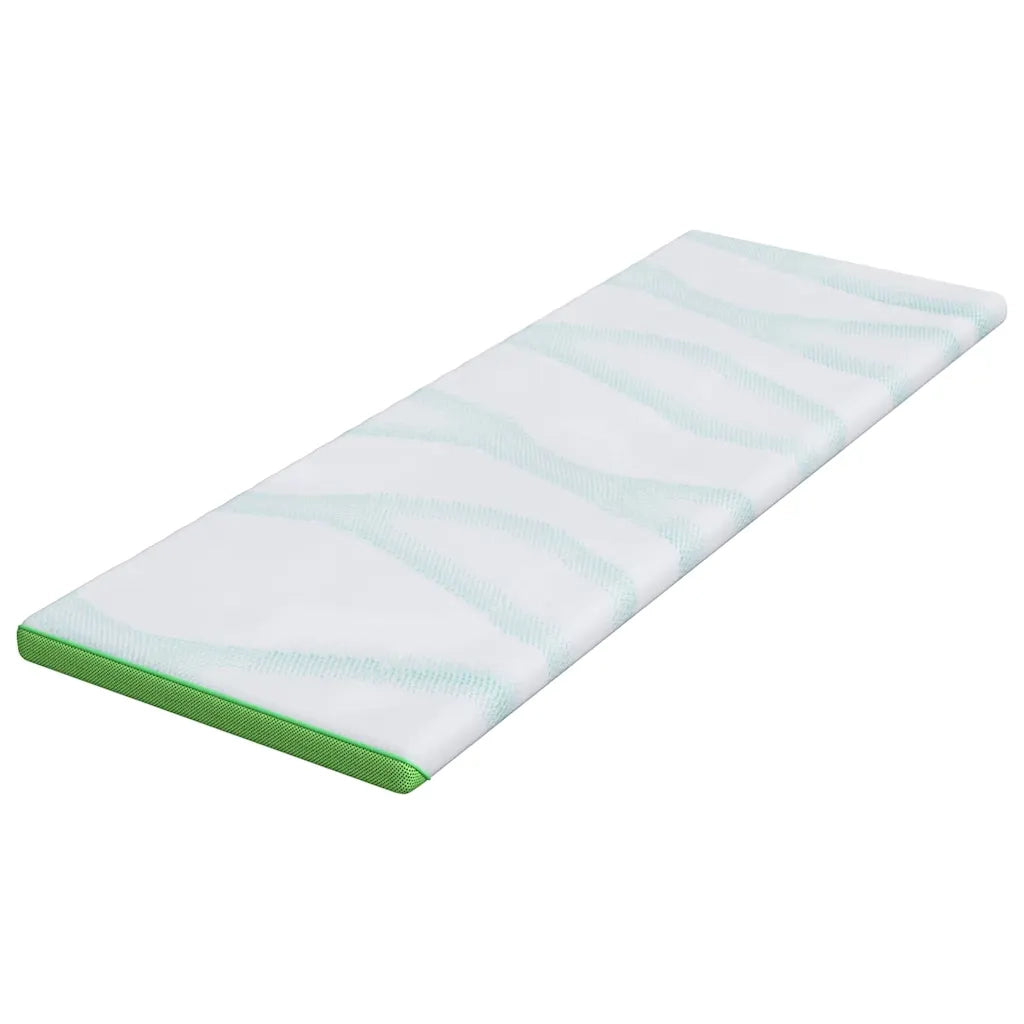 Topper per materasso Bianco e Verde 70 x 200 cm 4106165