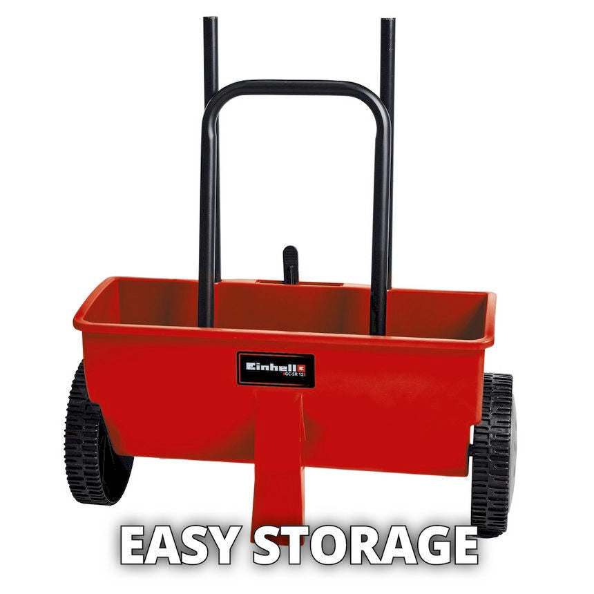 Einhell 3415238 GC-SR 12 Carrello Spargitore 12 L larghezza spargimento 45 cm 9 livelli regolazione diametro ruote 200 mm
