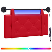 Testiera | Testata sospesa Con luce LED Rosso Similpelle