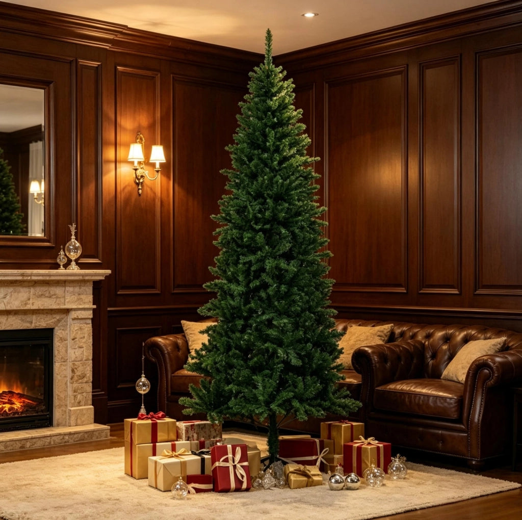 ALBERO DI NATALE Artificiale 210 cm Verde in PVC e Metallo