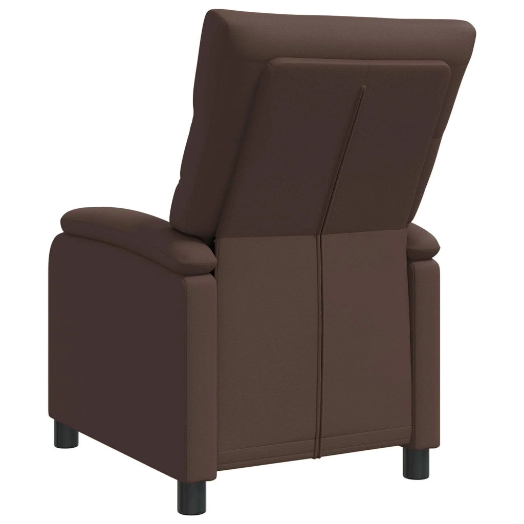 Poltrona reclinabile Marrone Similpelle 42034883