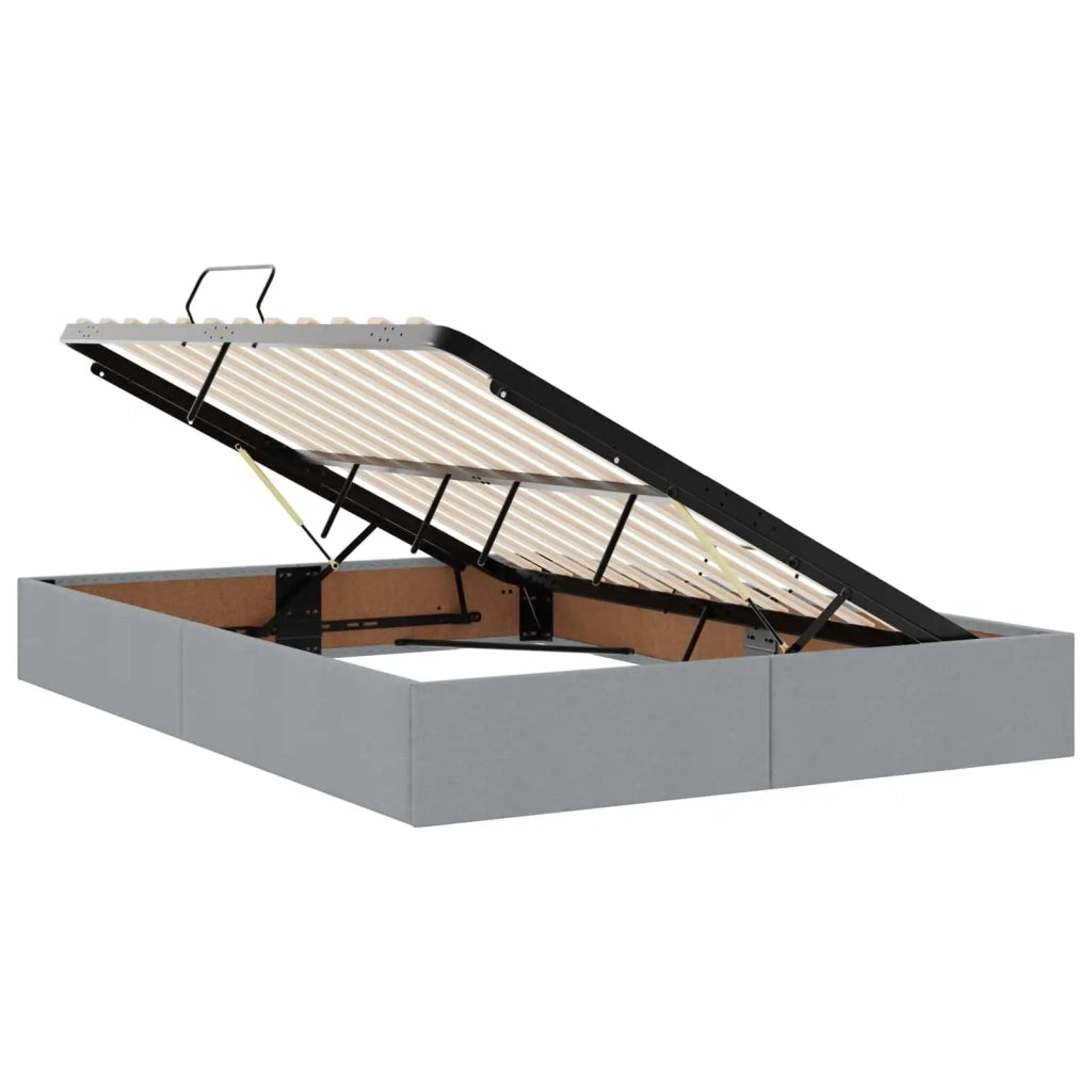 Letto con contenitore LED e materasso Grigio Chiaro 3458997
