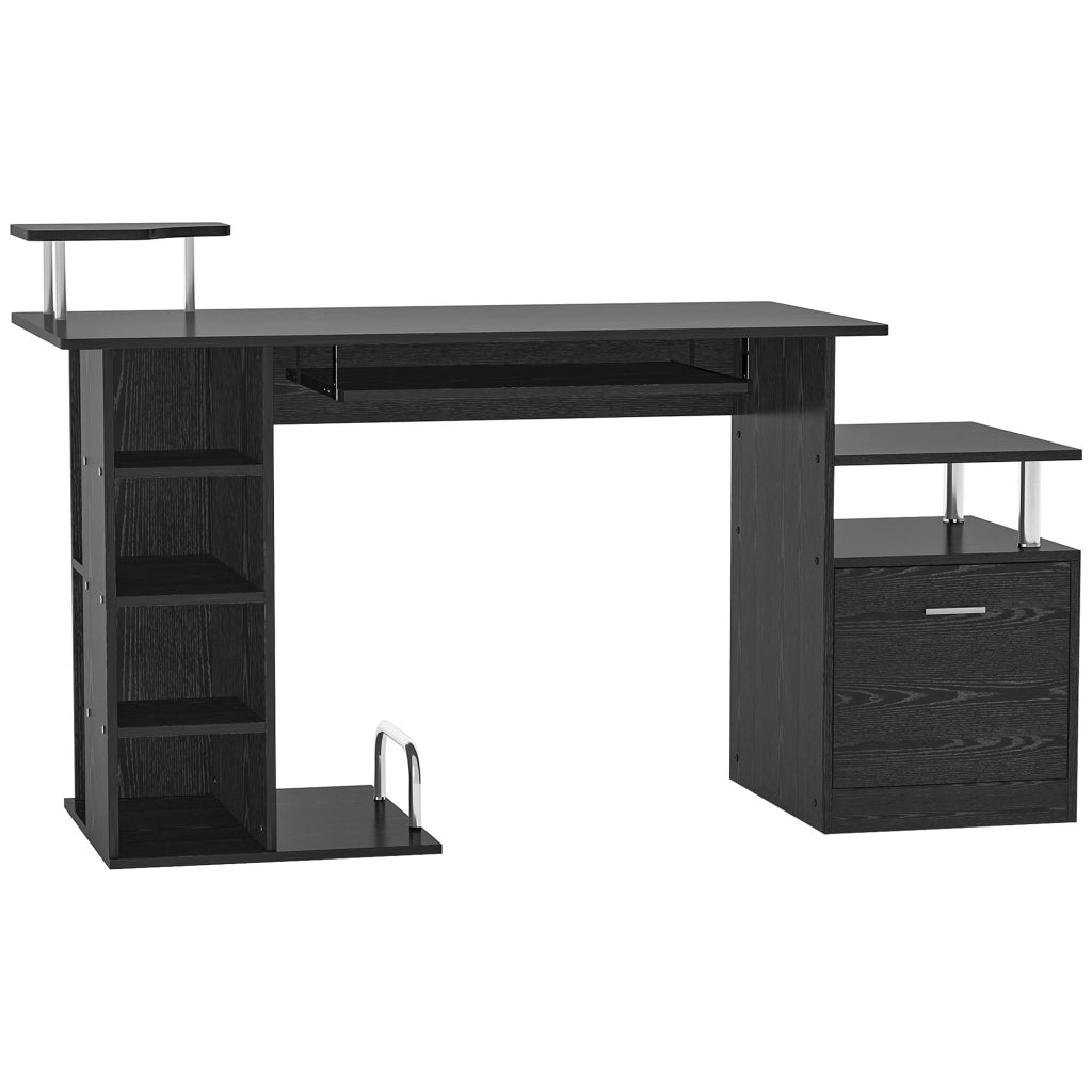 Scrivania per computer con cassetti ¨C Minimal ¨C 152x60x88 cm nero