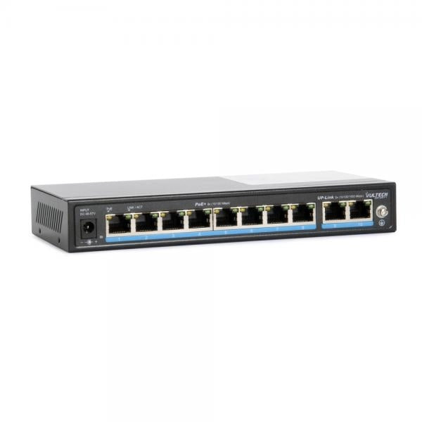 SWITCH POE+ 8P 10/100FE+2PUPLINK GIGABT