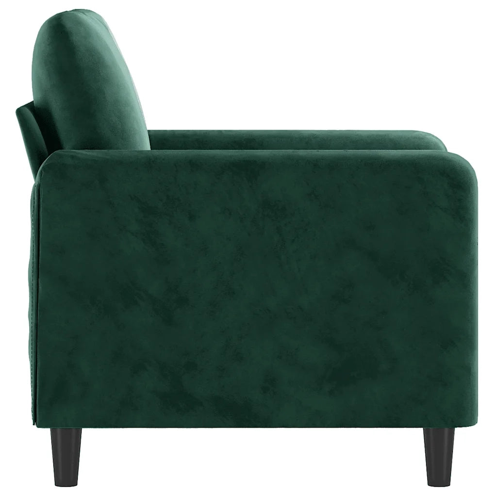 Poltrona Verde Scuro 60 cm Velluto 359424