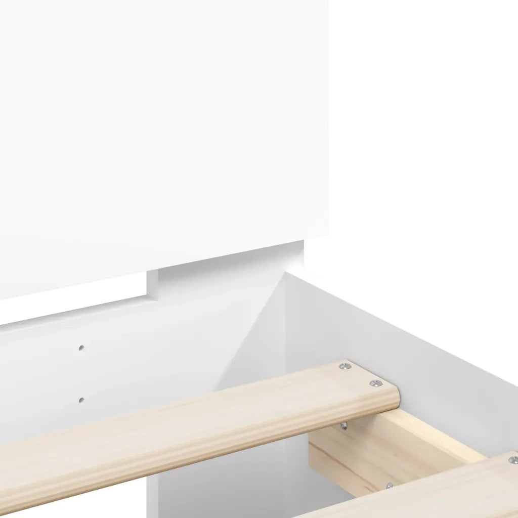 Giroletto con Testiera Bianco 120x190 cm in Legno Multistrato 3207448