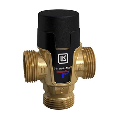 MISCELATORE TERMOSTATICO HYDRO MIX LK 551 FILETTATURA MASCHIO- 1 - 35  °C-65  °C- LKARM- pezzi 1