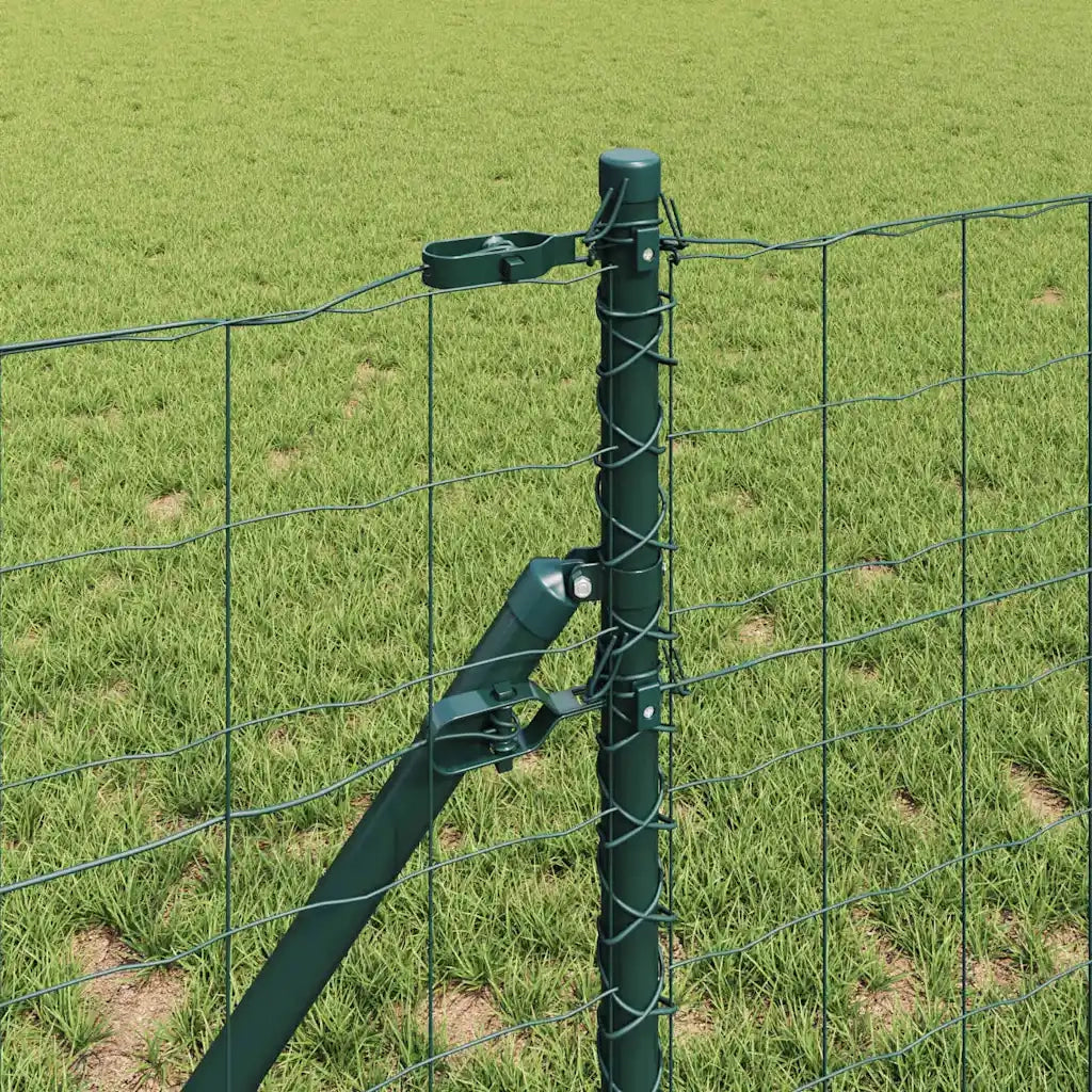 Recinzione da Giardino | Recinzione con Posto Verde 0,4 x 25 m Acciaio e PVC