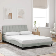 Giroletto senza Materasso-Struttura Letto Hanko Grigio Chiaro 120x200 cm Velluto
