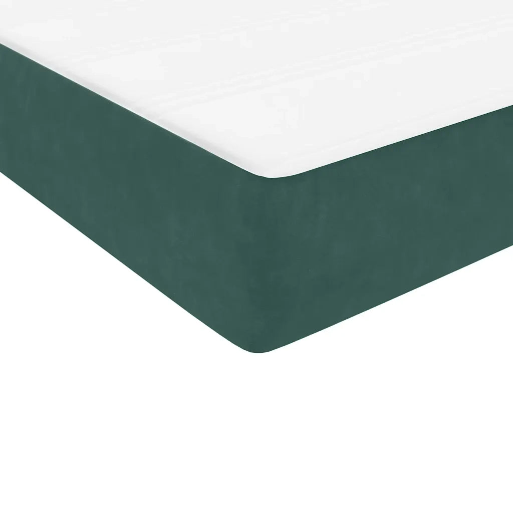 Giroletto a Molle con Materassi Verde Scuro 180x220 cm Velluto 3317496